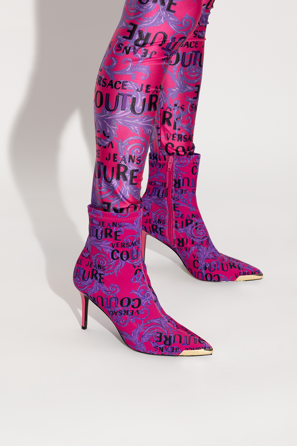 IetpShops Morocco Pink Scarlett heeled ankle boots Versace